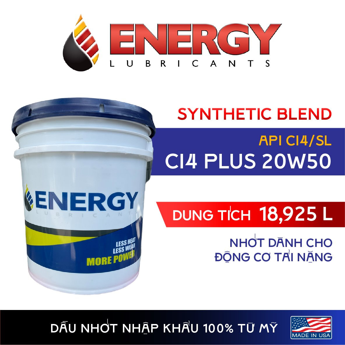 Nhớt động cơ tàu thuyền xe tải nặng  API CI4/SL, CI4 Plus 20W50