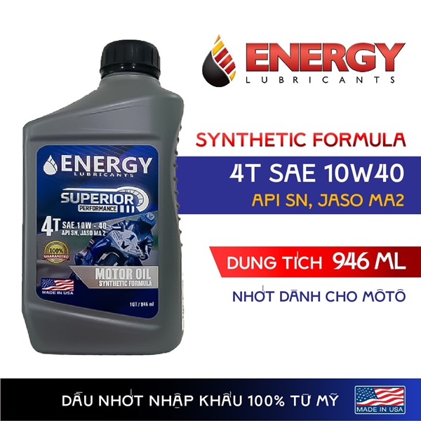 Dầu nhớt Mỹ Energy chính hãng