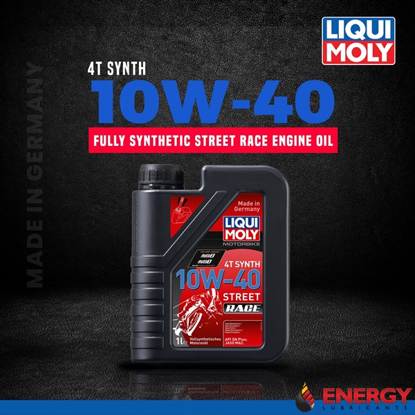 Dầu nhớt xe máy Liqui Moly 4T Synth 10W40 Street Race 