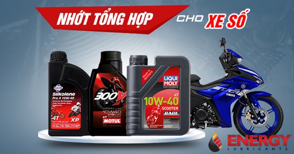 Nhớt tổng hợp cho xe số